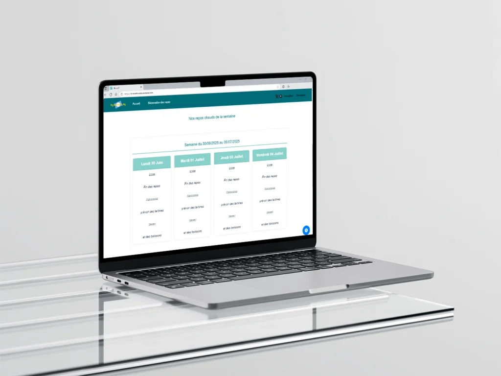 Educantine sur un ordinateur portable