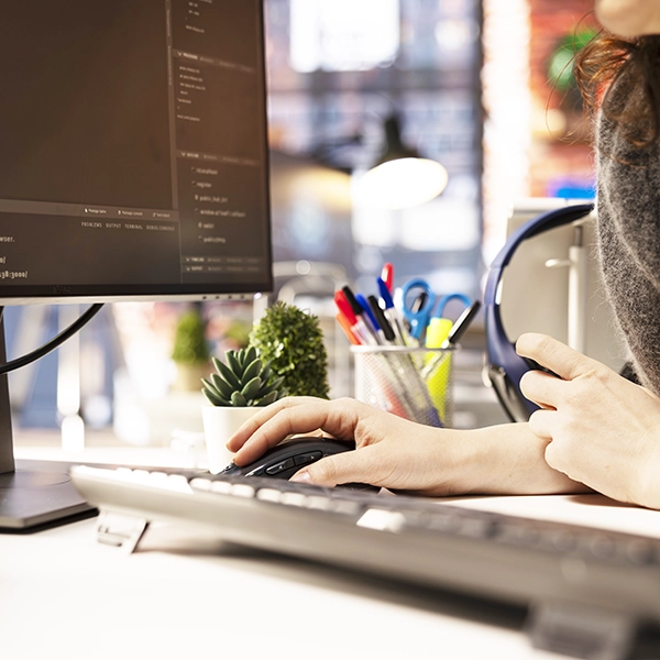 Developpeur entrain de travailler